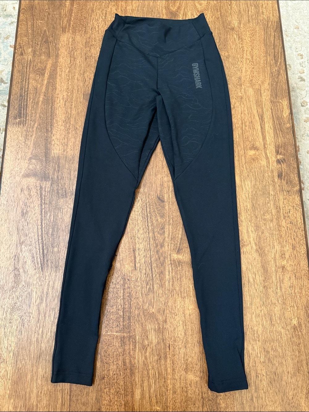 Gymshark Black Textured High-Rise Leggings